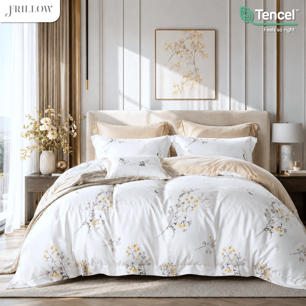 ปลอกผ้านวม 100X90 นิ้ว FRILLOW TENCEL&trade; 1180TC สี LADY DAPHNE